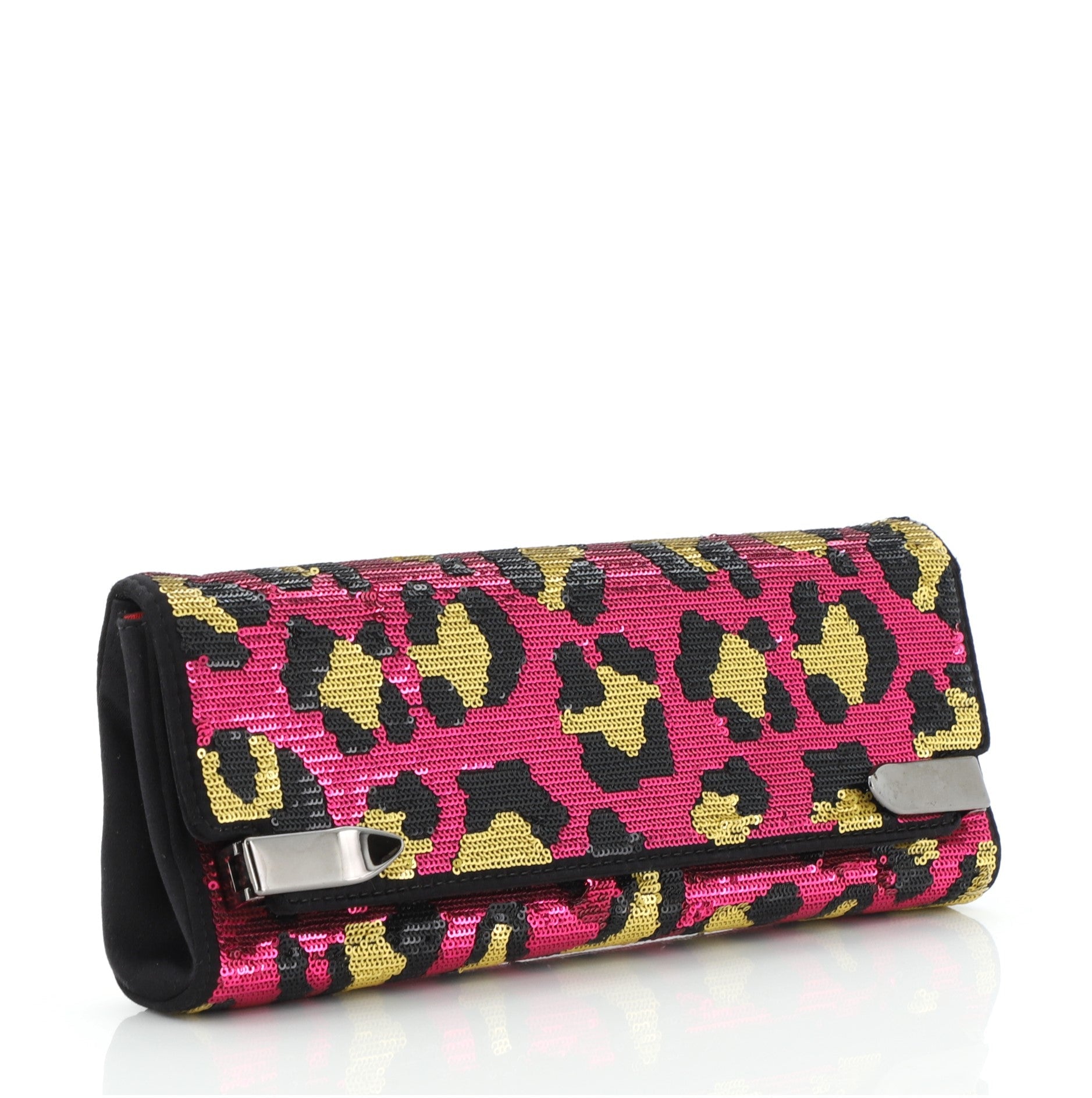 Paillettes Clutch Leopard Sequins