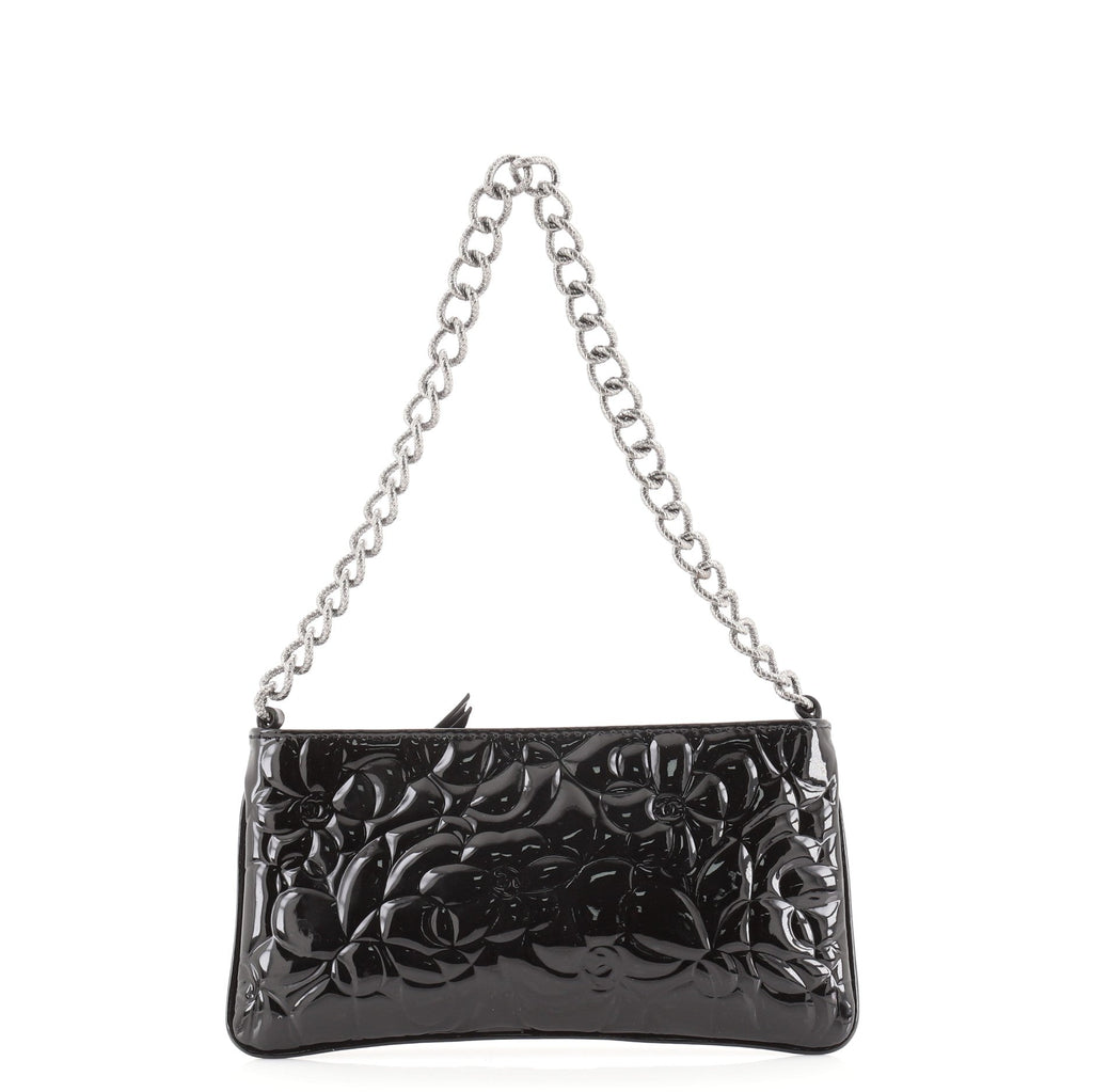 Camellia Chain Pochette Patent Mini