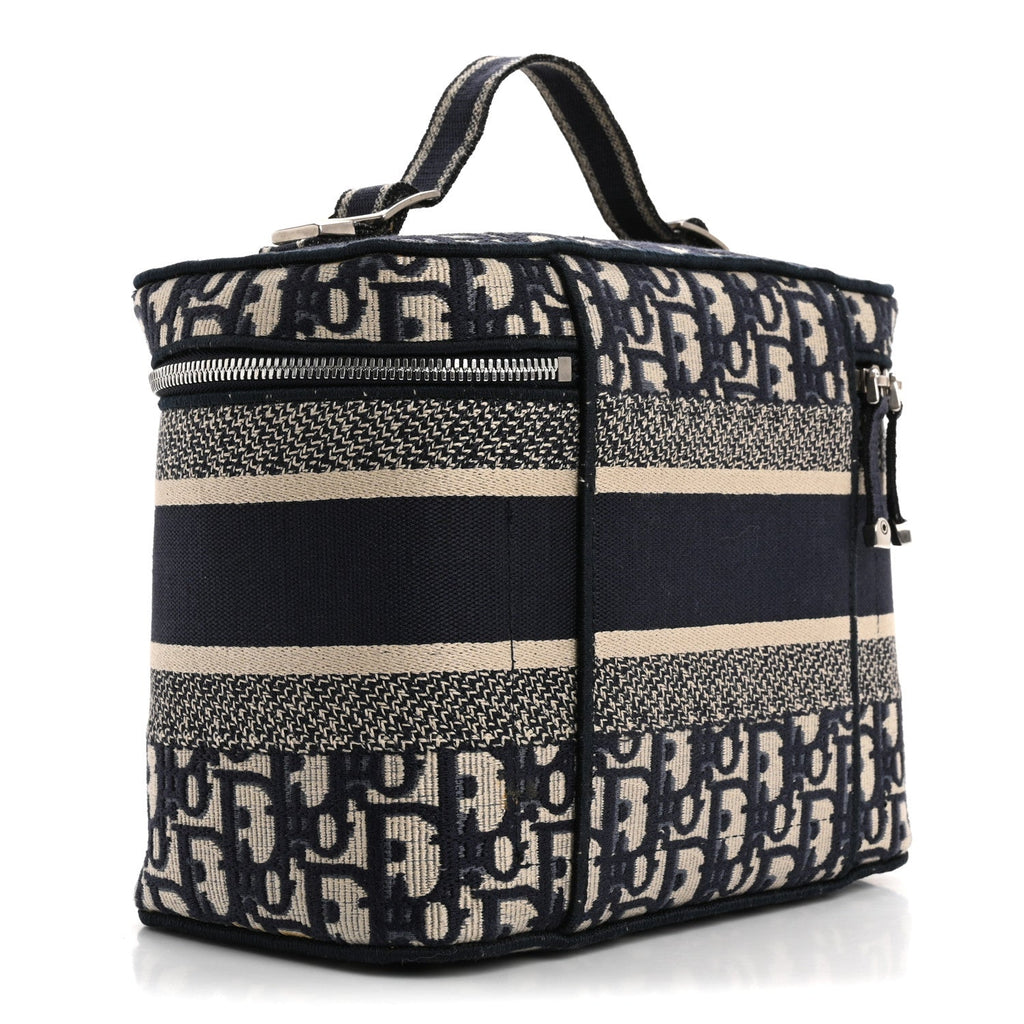 Oblique Diortravel Vanity Case Blue