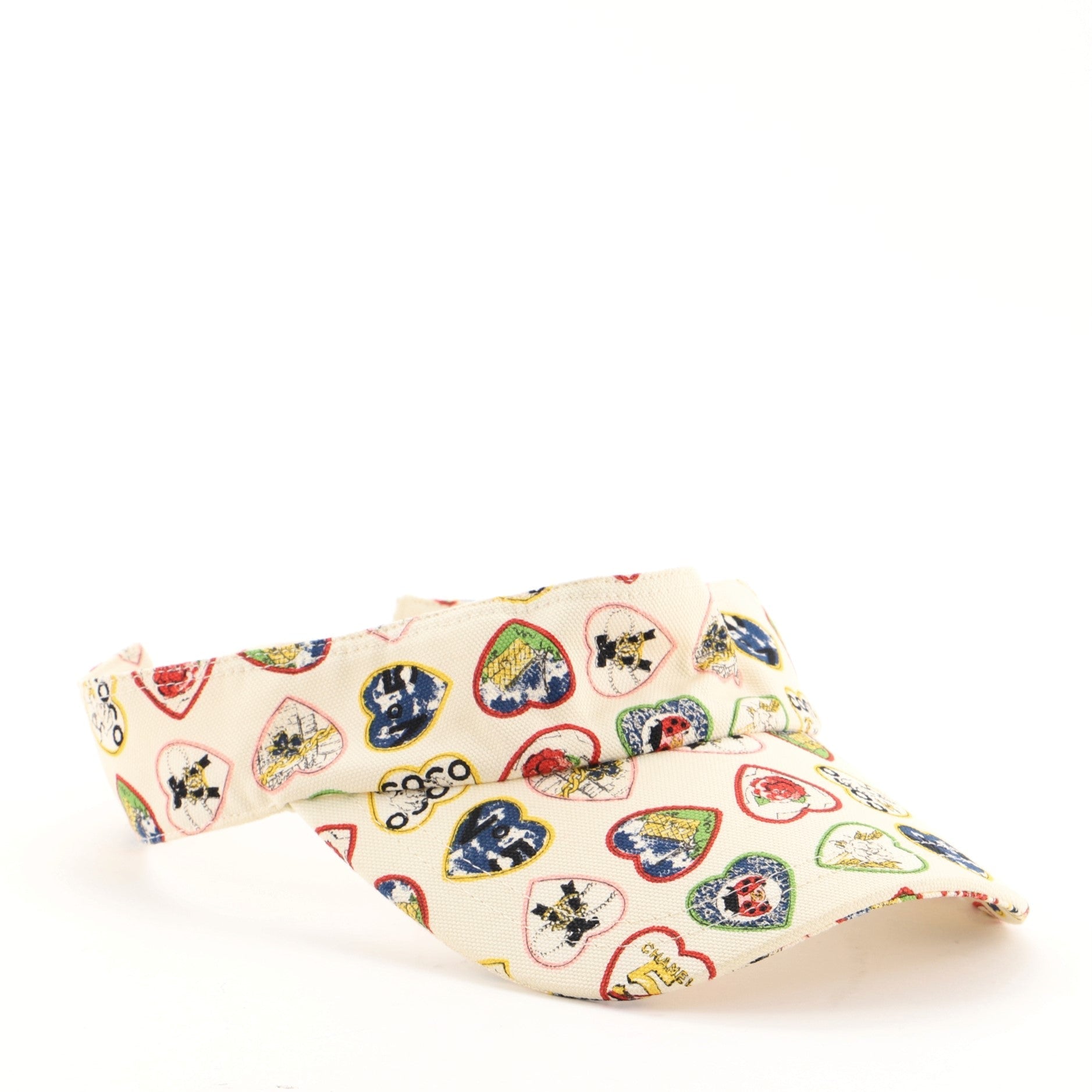 Valentine Sun Visor Hat Printed Canvas Medium