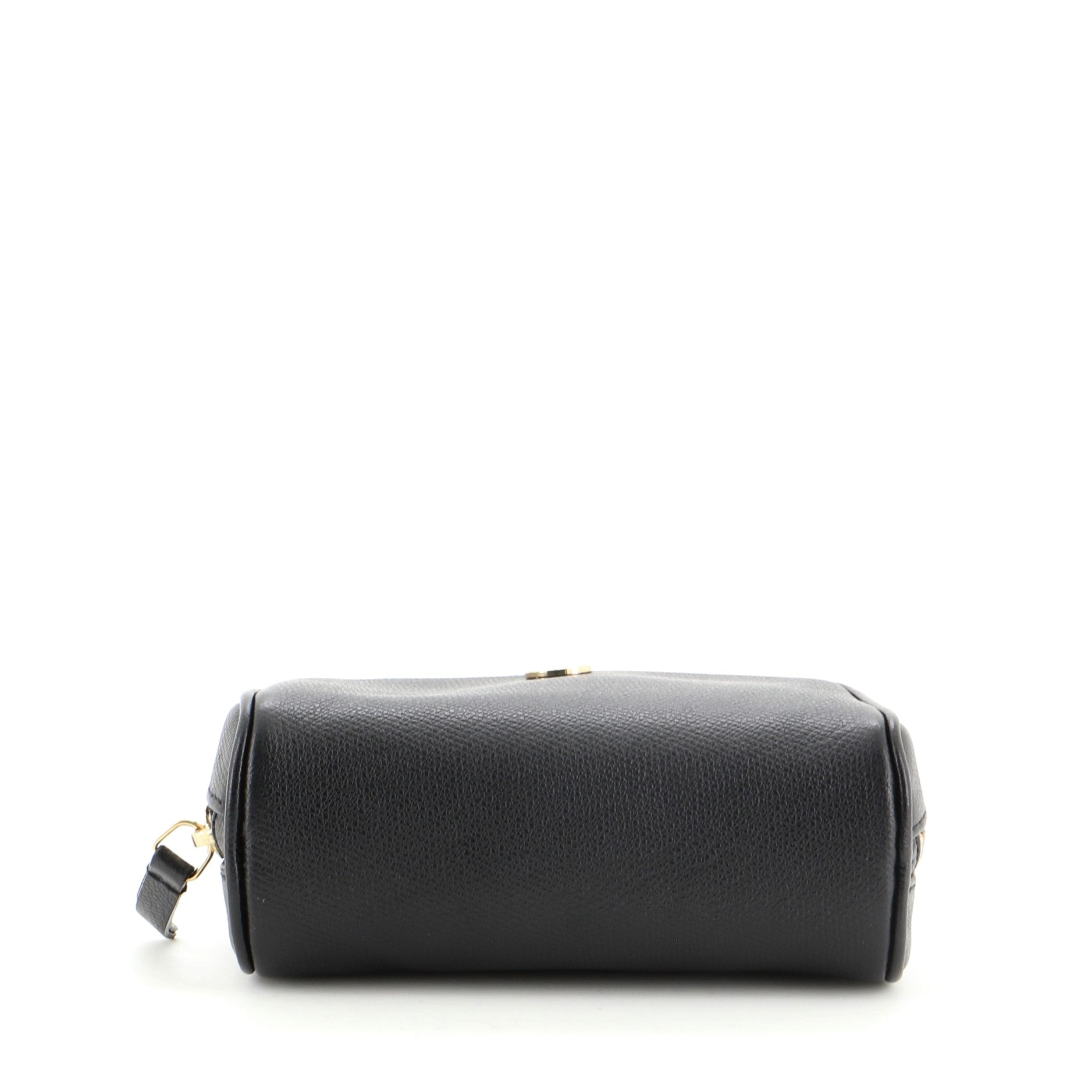 Vintage CC Button Cosmetic Pouch Leather Mini