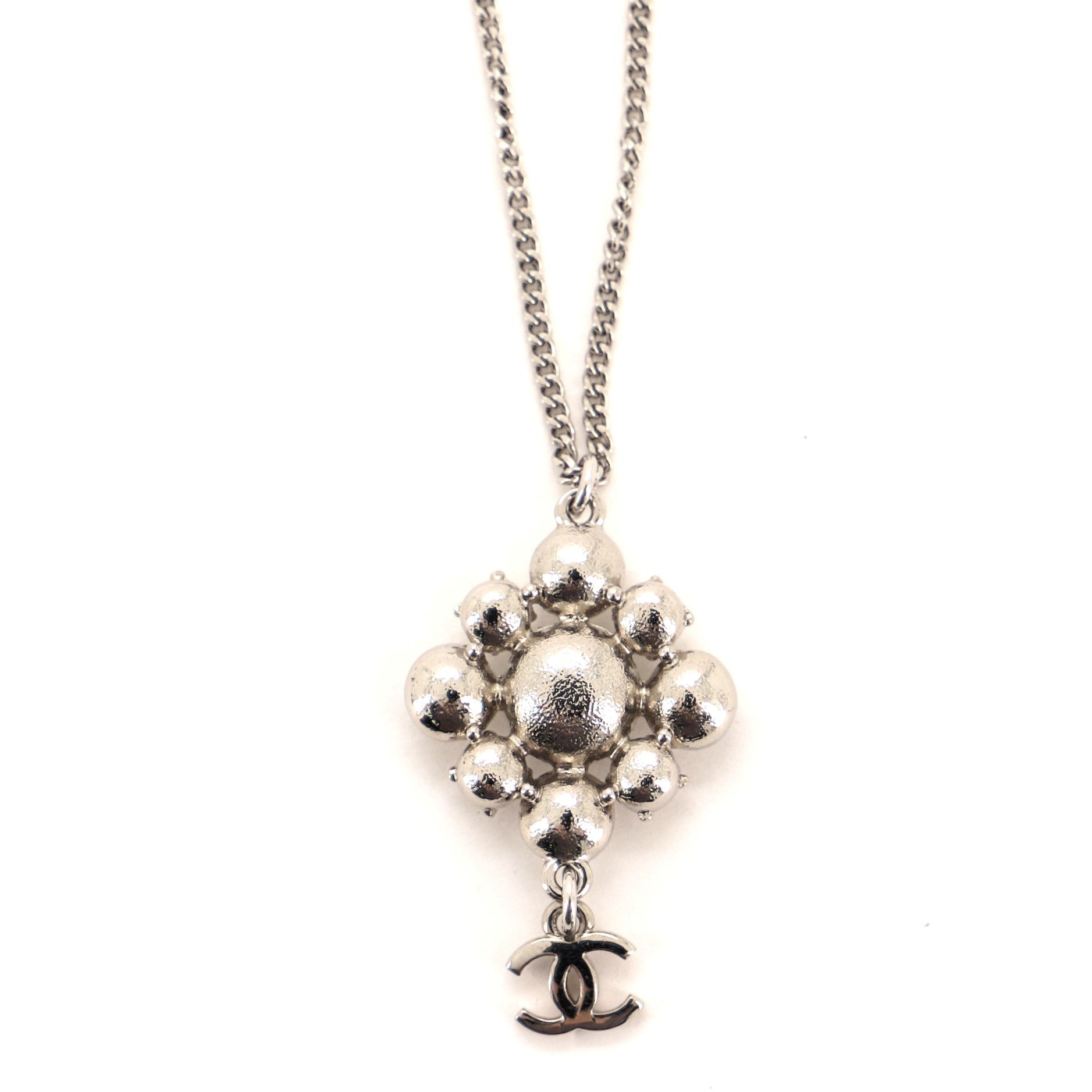 CC Drop Cross Necklace Crystals and Metal