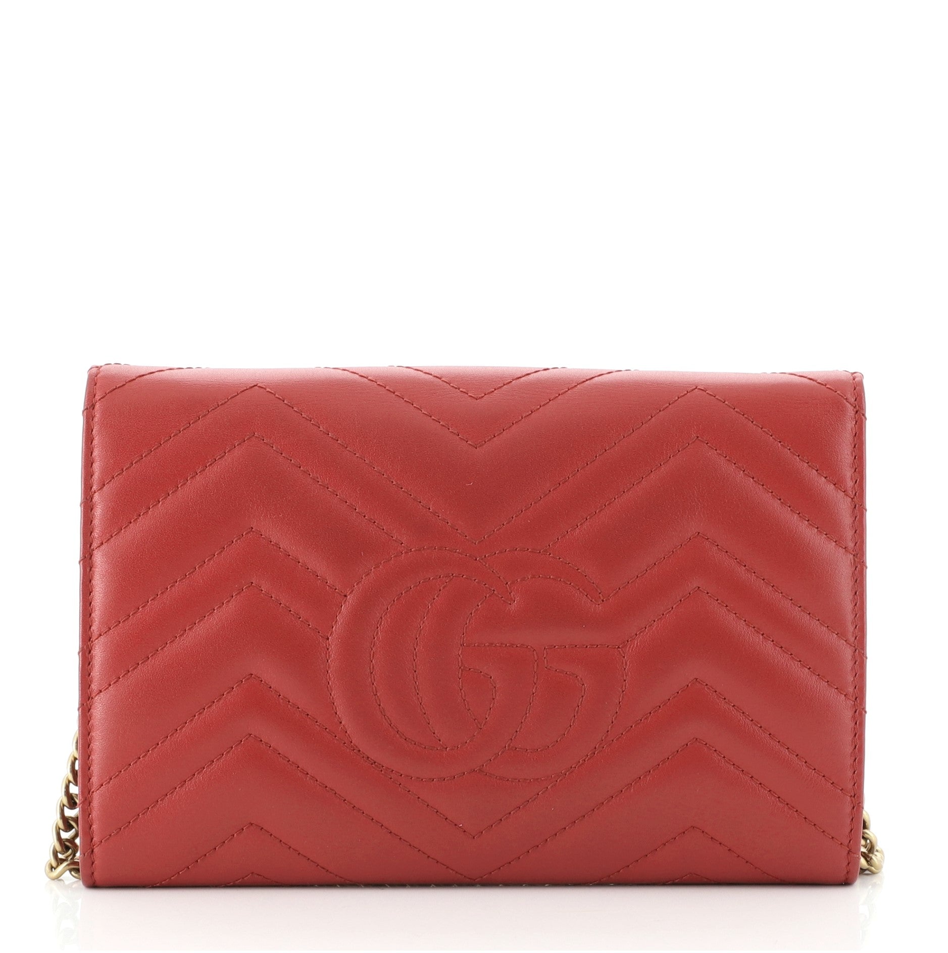 GG Marmont Chain Wallet Matelasse Leather Mini