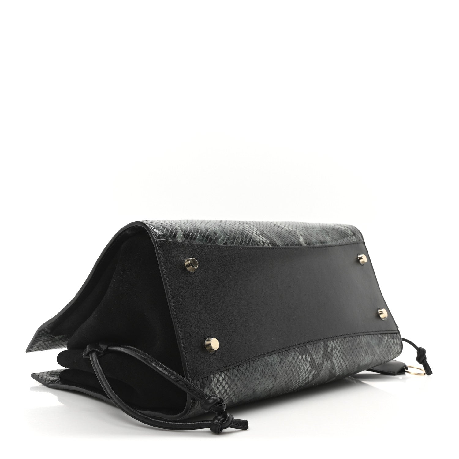 Snakeskin Suede Iris Tote Green