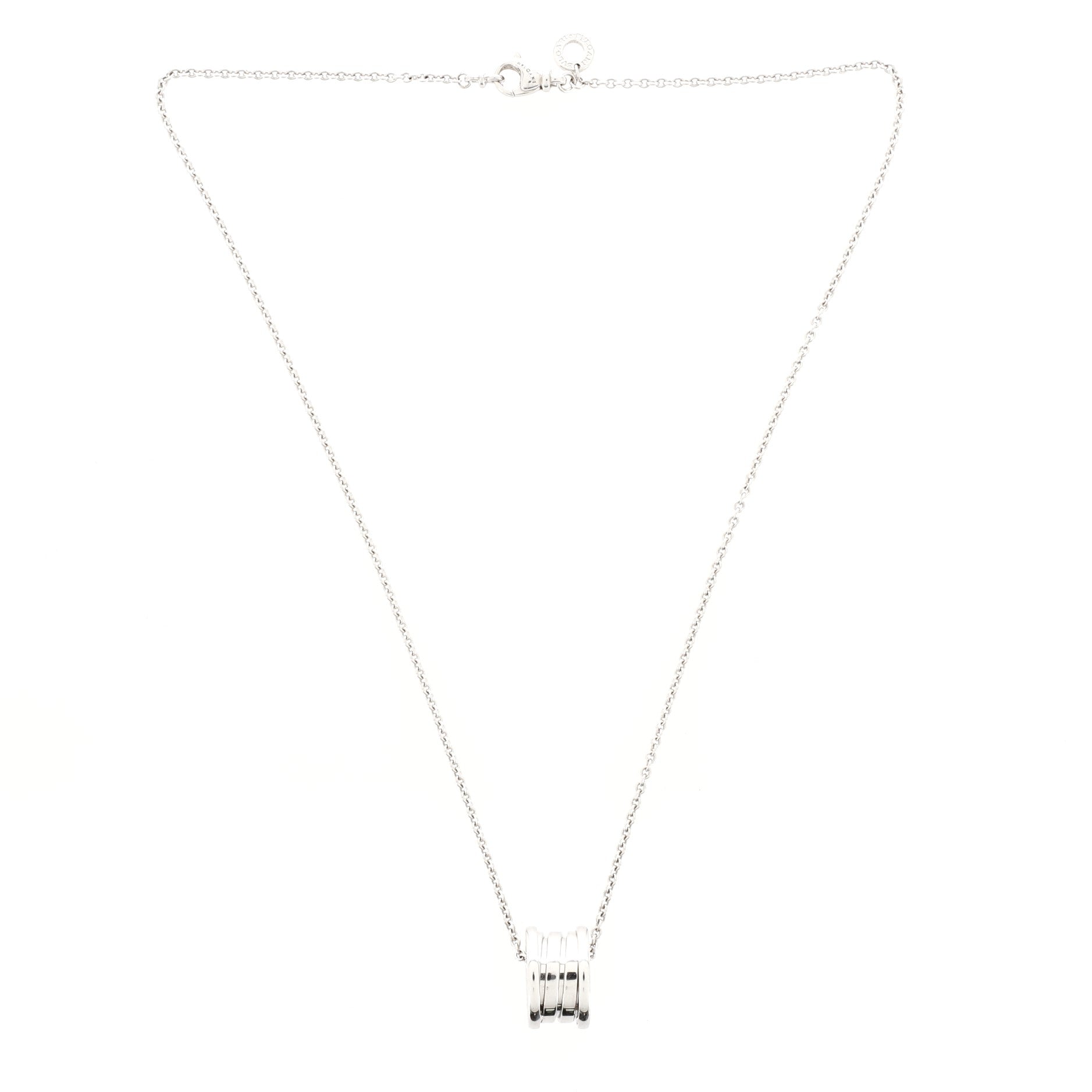 B.Zero1 Pendant Necklace 18K White Gold