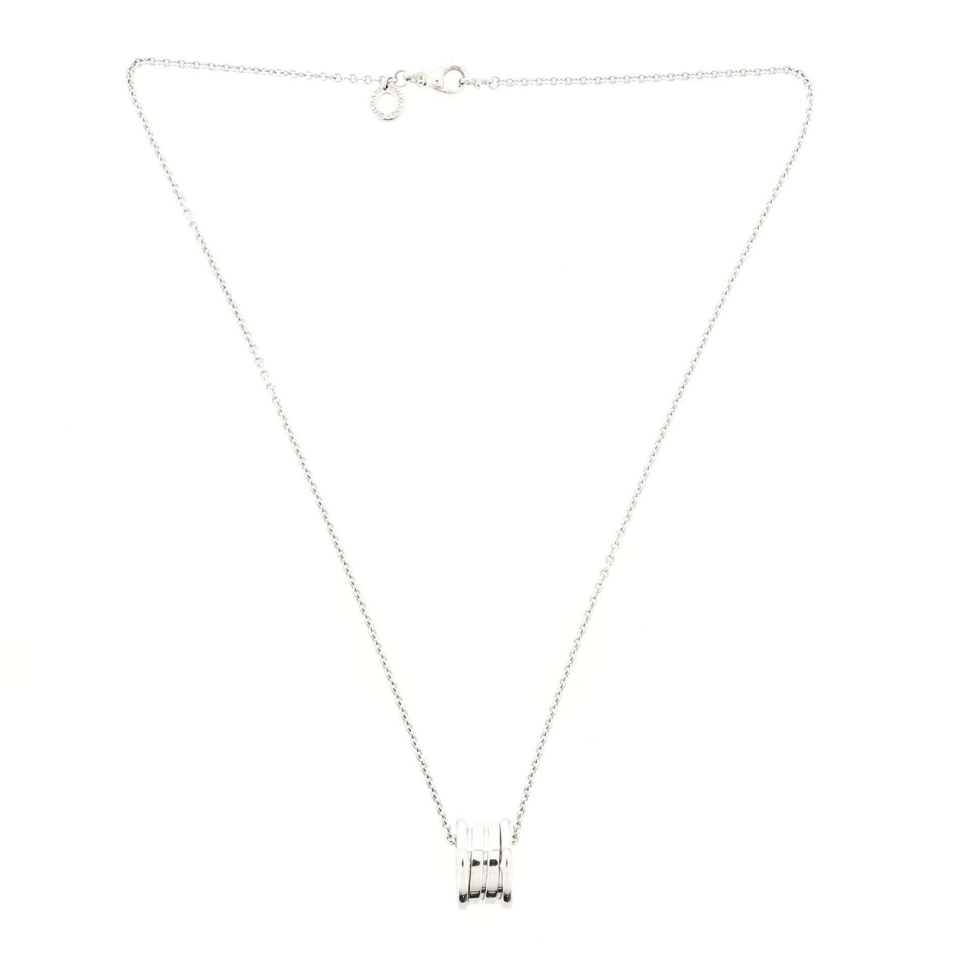 B.Zero1 Pendant Necklace 18K White Gold