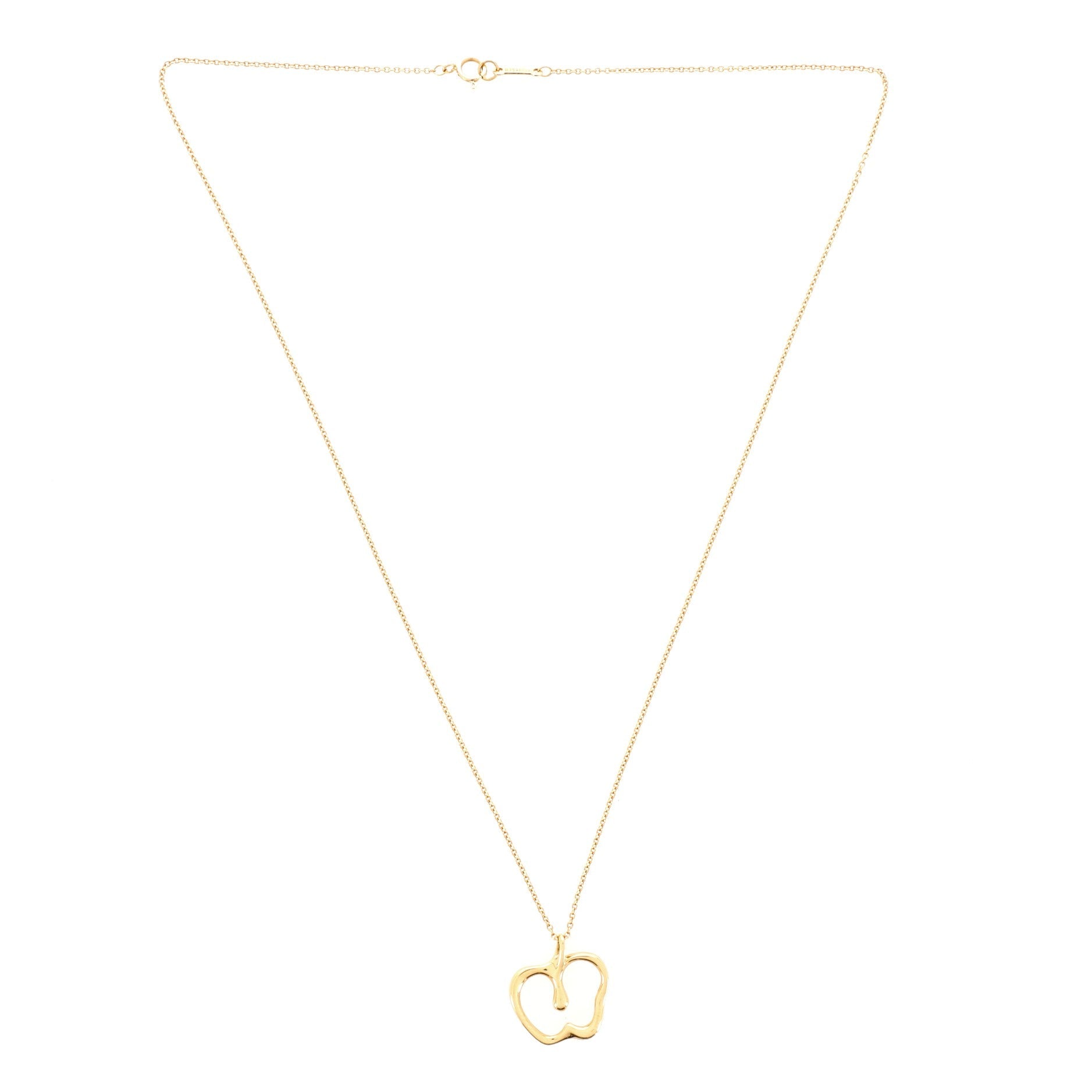 Elsa Peretti Apple Pendant Necklace 18K Yellow Gold