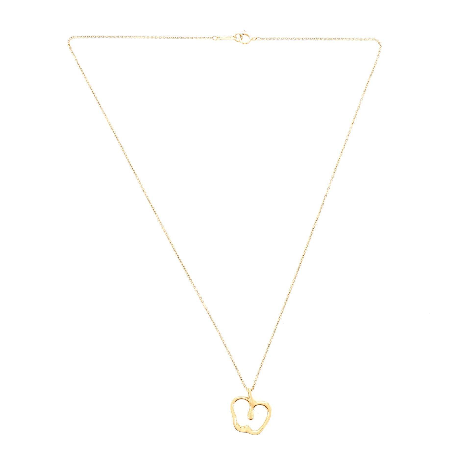 Elsa Peretti Apple Pendant Necklace 18K Yellow Gold