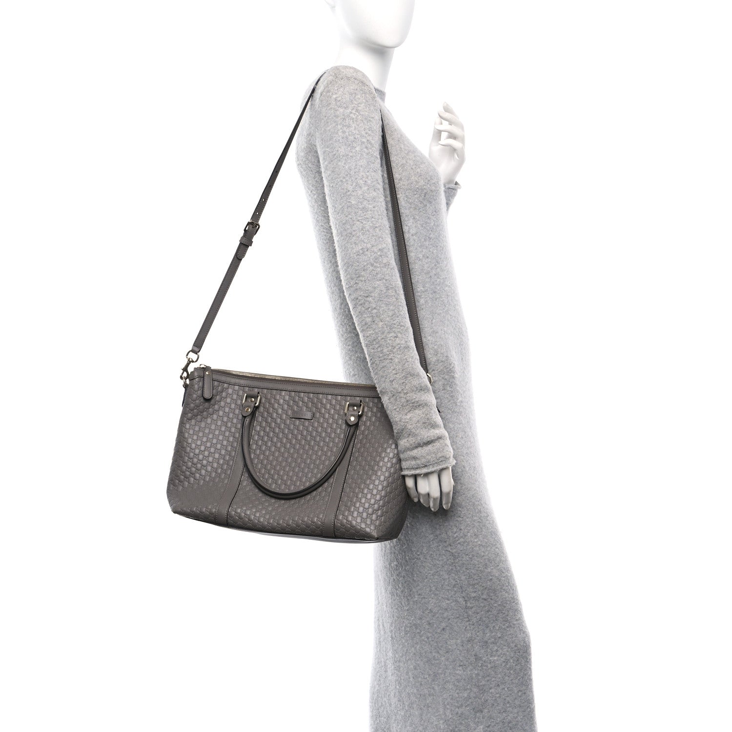 Soft Microguccissima Medium Zippered Satchel Loess