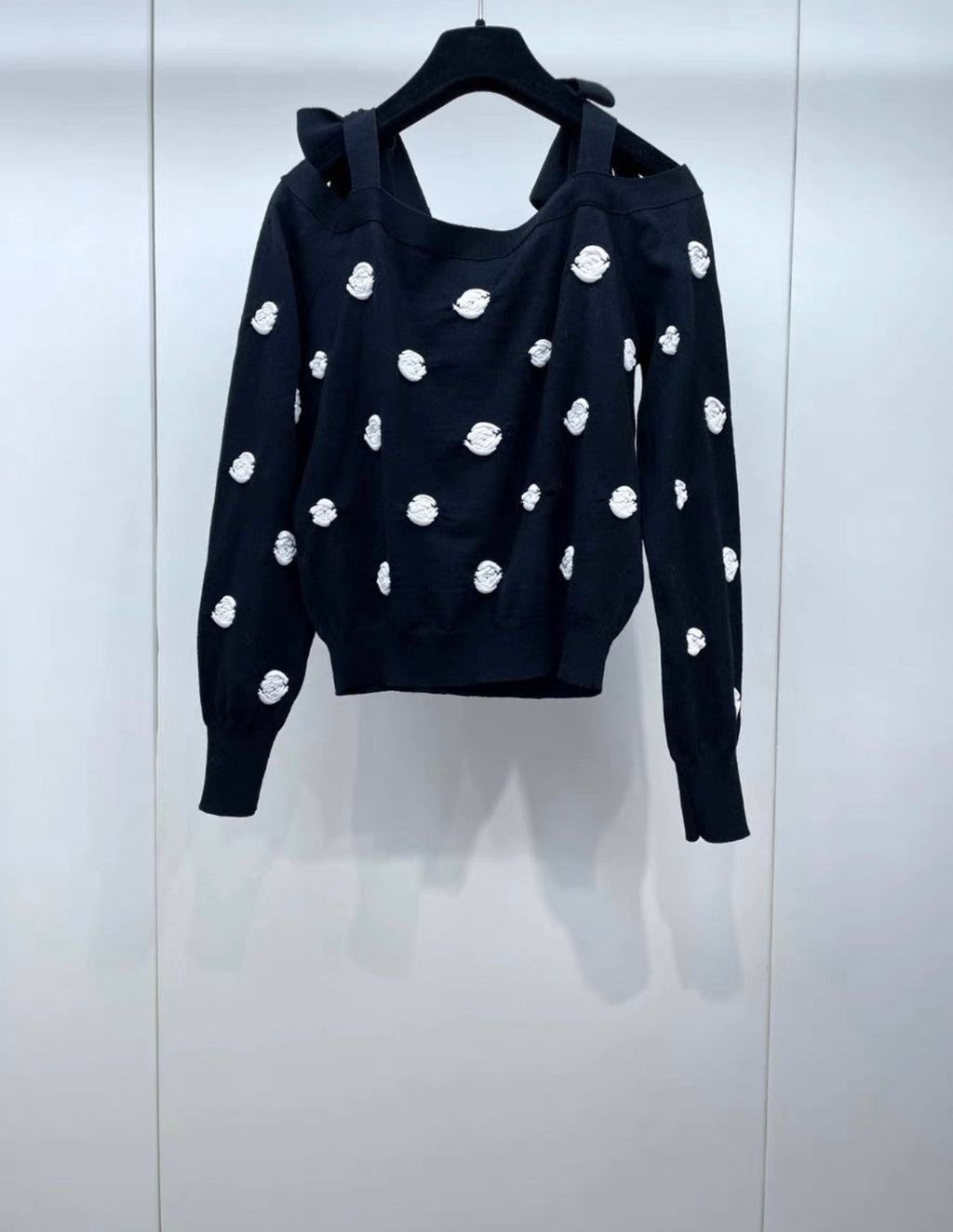 CHANEL 23K CAMÉLIA OFF SHOULDER TIE TOP Size 34