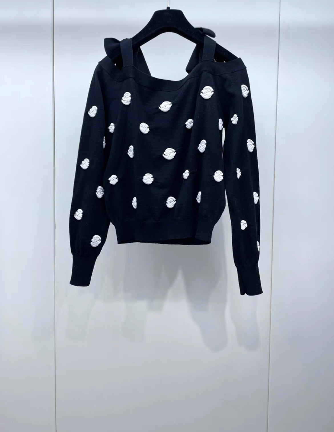 CHANEL 23K CAMÉLIA OFF SHOULDER TIE TOP Size 34