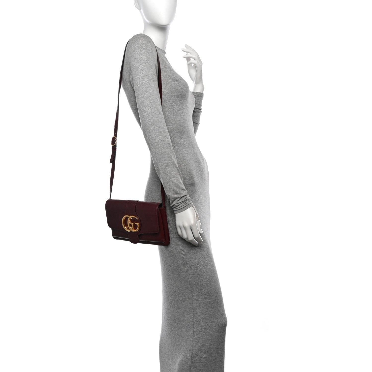 Vitello Palmellato Lux Small Arli Flap Shoulder Bag Vintage Bordeaux