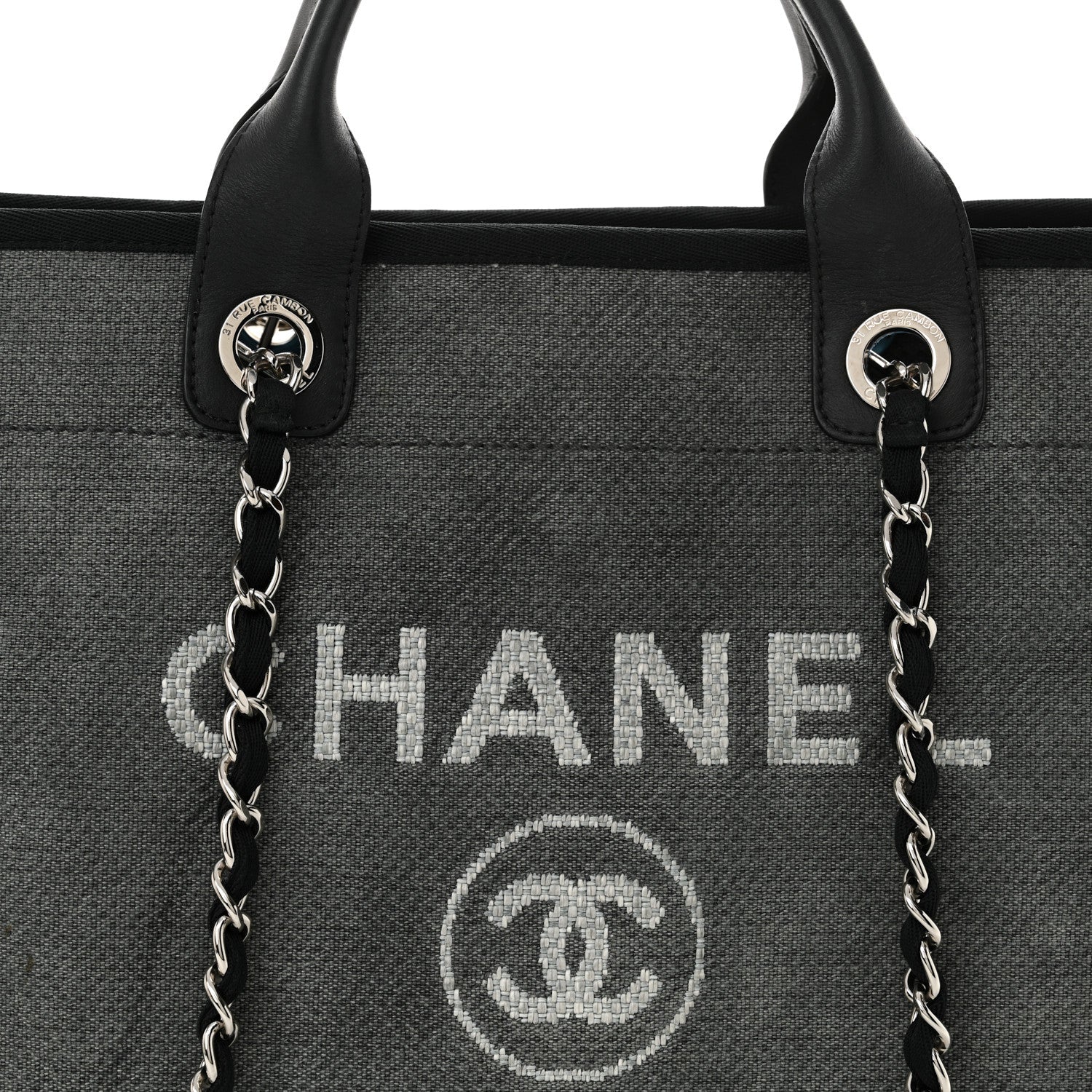 Canvas Medium Deauville Tote Grey
