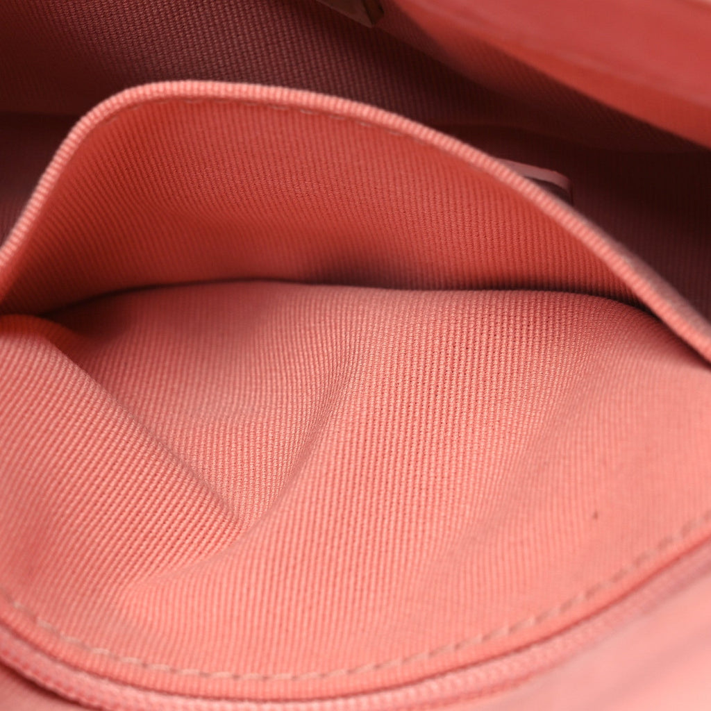 Velour Quilted Mini Double Frame Flap Rose