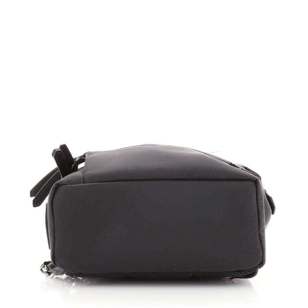 Monster Backpack Nylon with Leather and Fur Mini