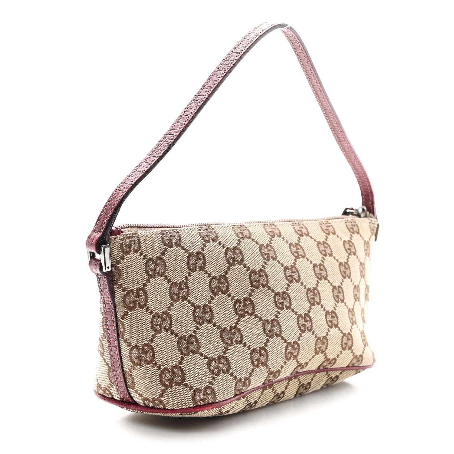 Monogram Web Boat Pochette Red