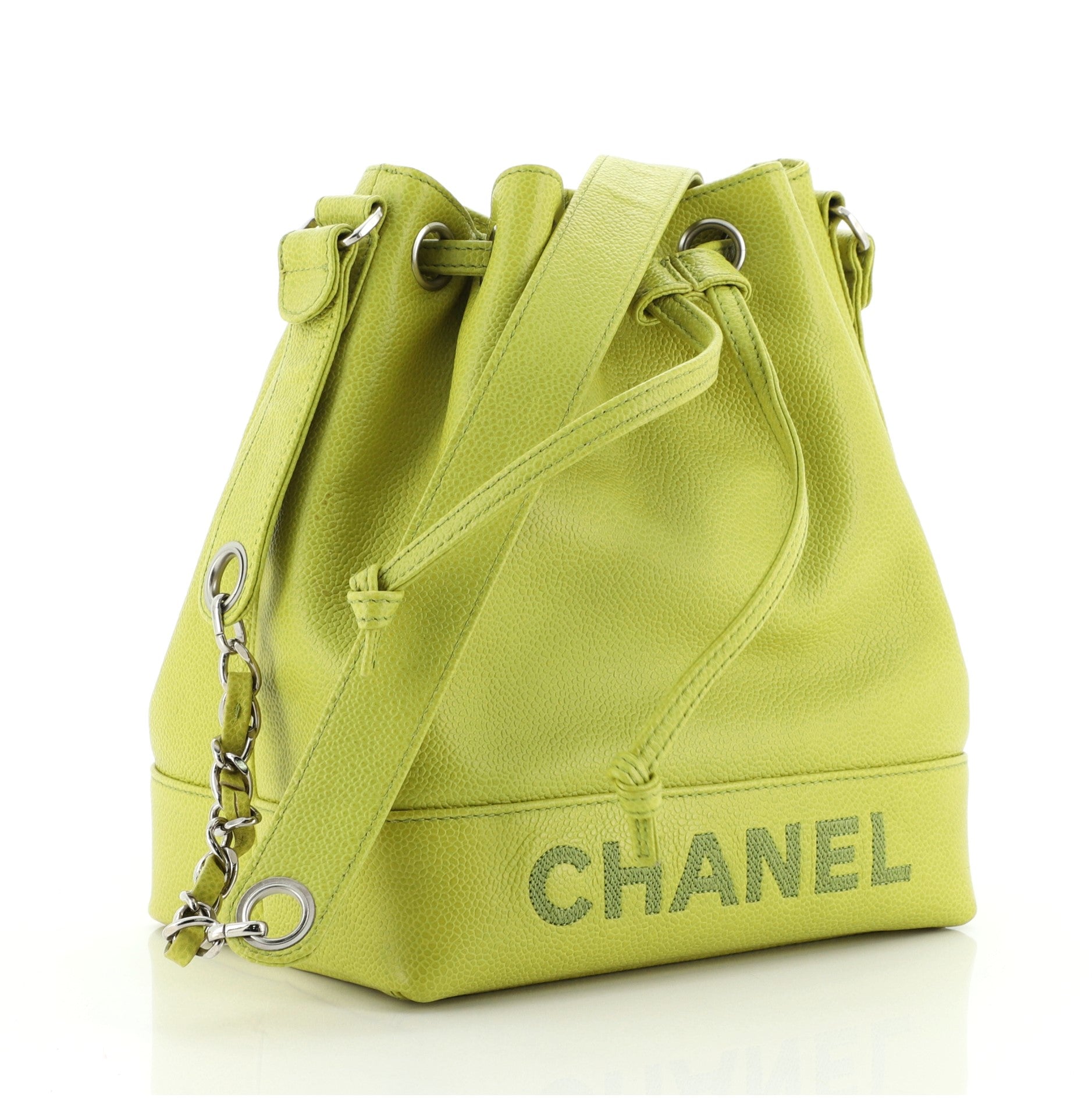 Vintage Drawstring CC Bucket Bag Caviar Mini