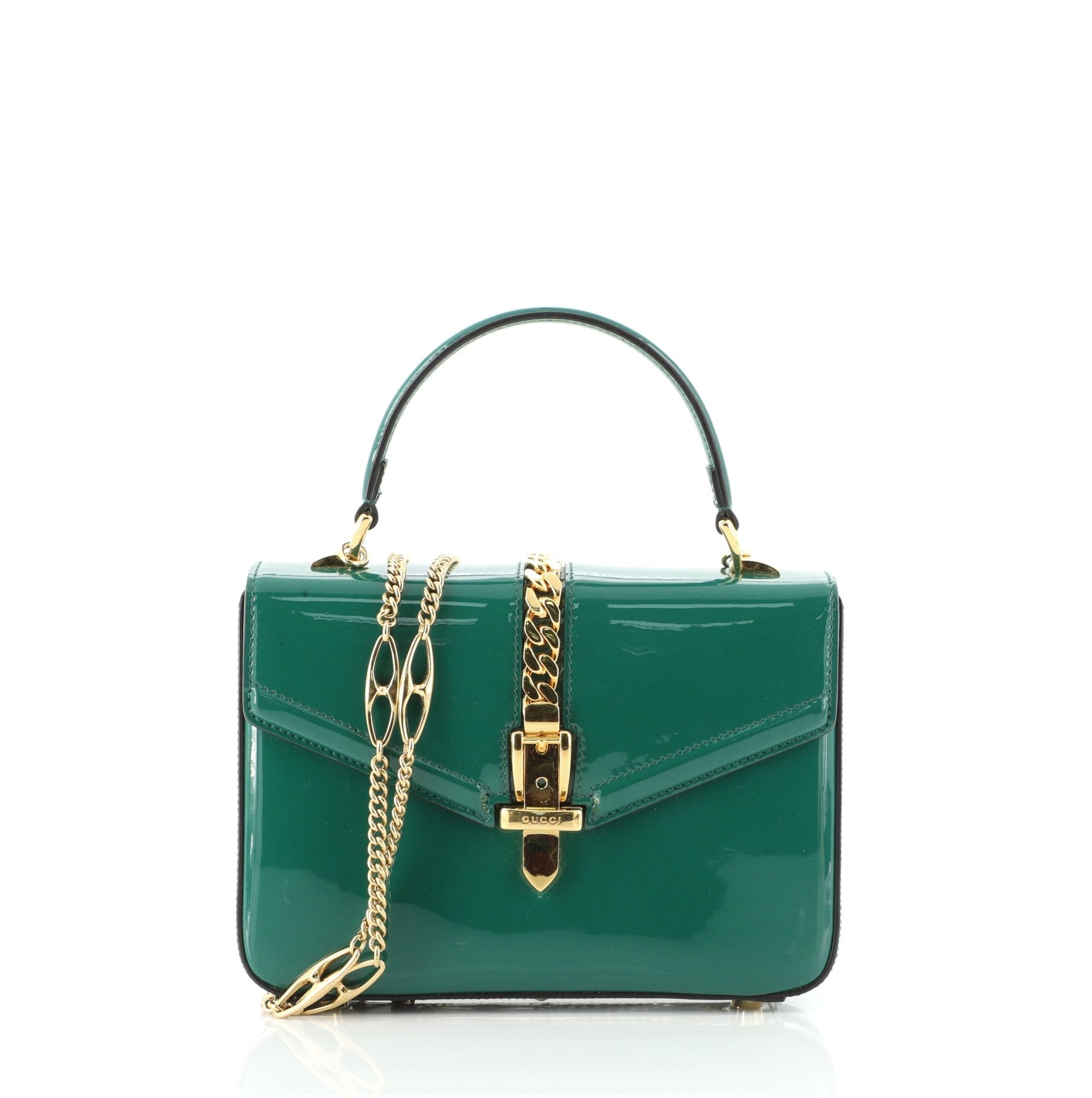 1969 Sylvie Top Handle Bag Patent Leather Mini