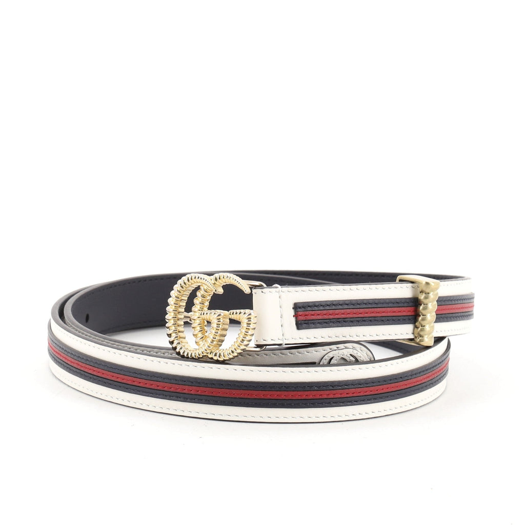 GG Marmont Web Belt Leather Medium 85