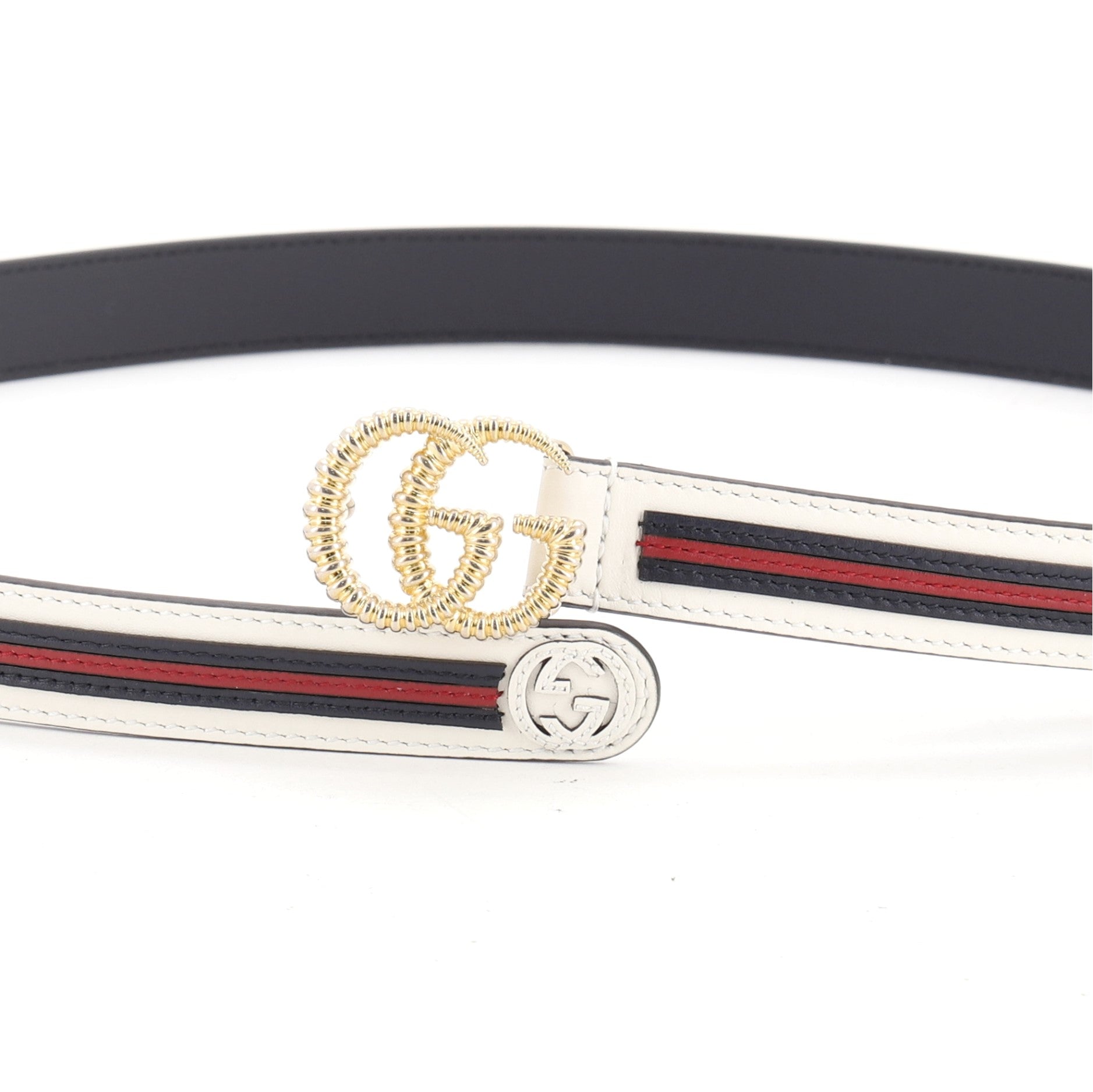 GG Marmont Web Belt Leather Medium 85