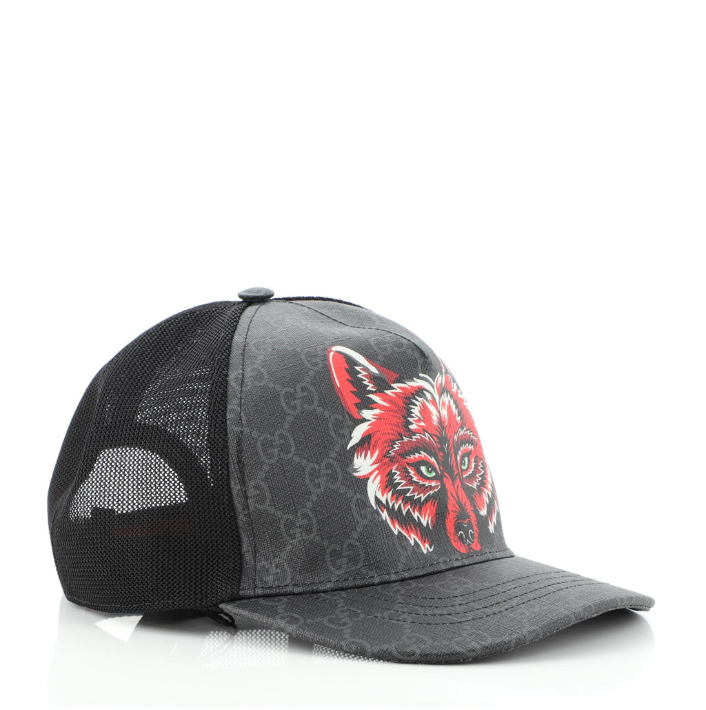 Wolf Baseball Cap GG Coated Canvas Large