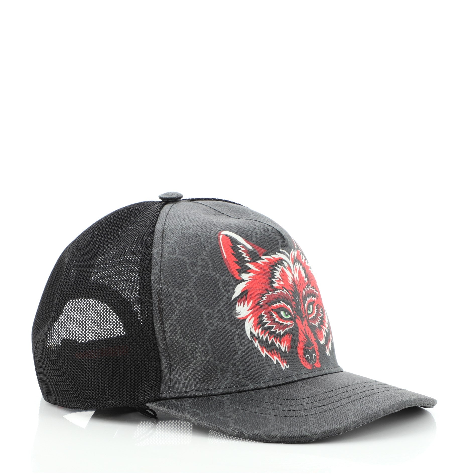Wolf Baseball Cap GG Coated Canvas Large