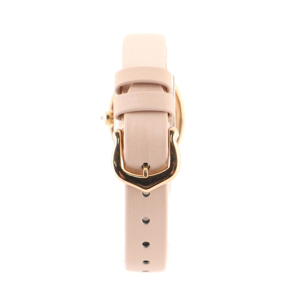 Baignoire Quartz Watch Rose Gold and Satin with Diamond Bezel 18
