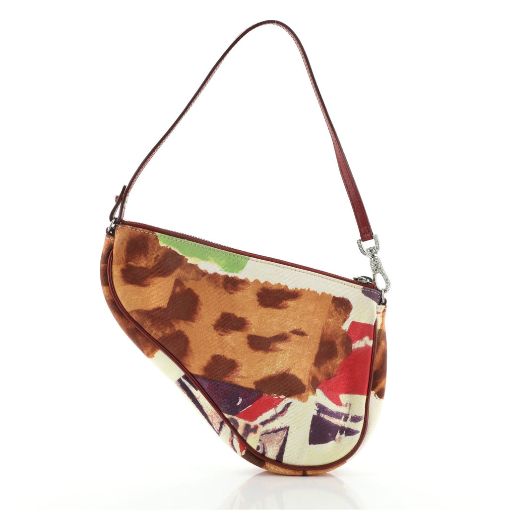 Vintage Saddle Bag Printed Canvas Mini