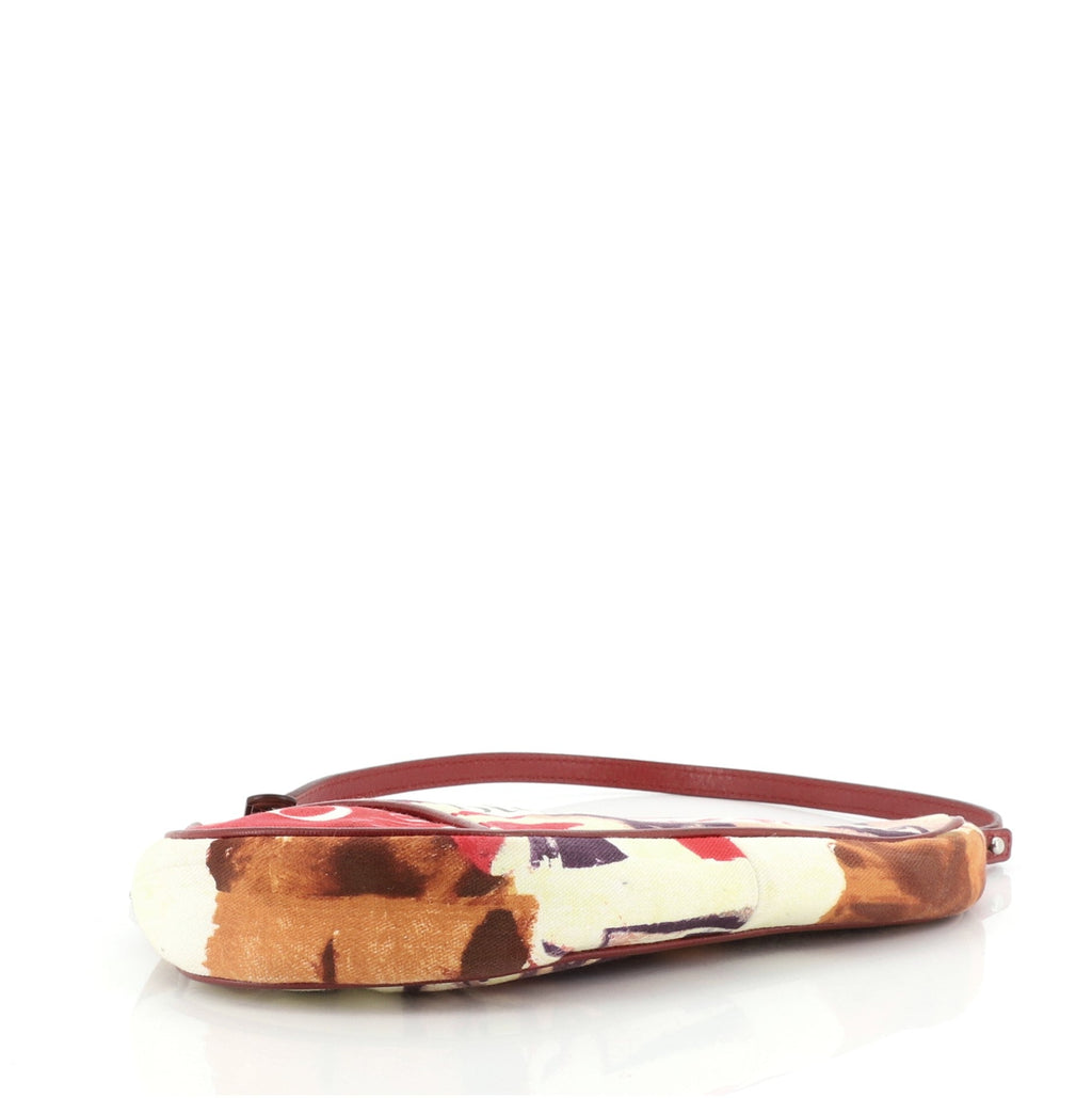 Vintage Saddle Bag Printed Canvas Mini