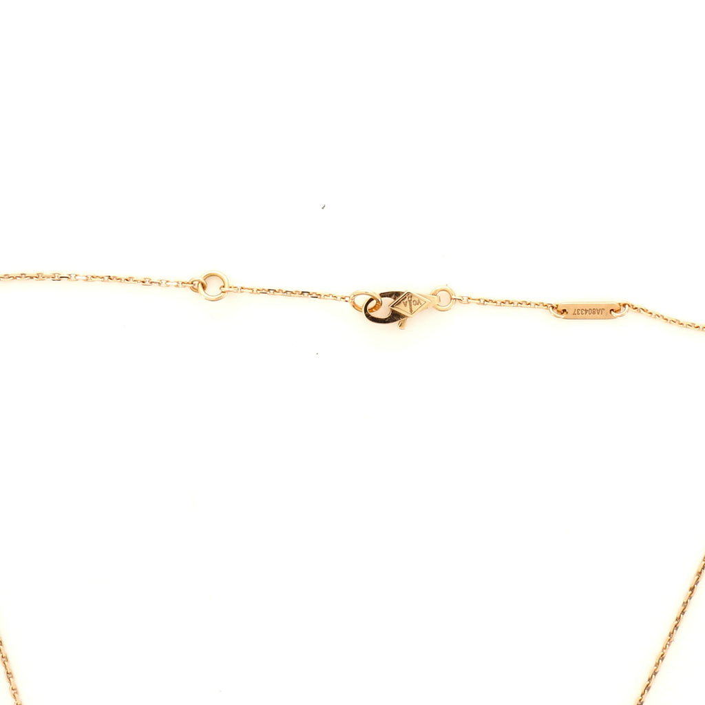 Sweet Alhambra Carnelian Necklace 18K Rose Gold