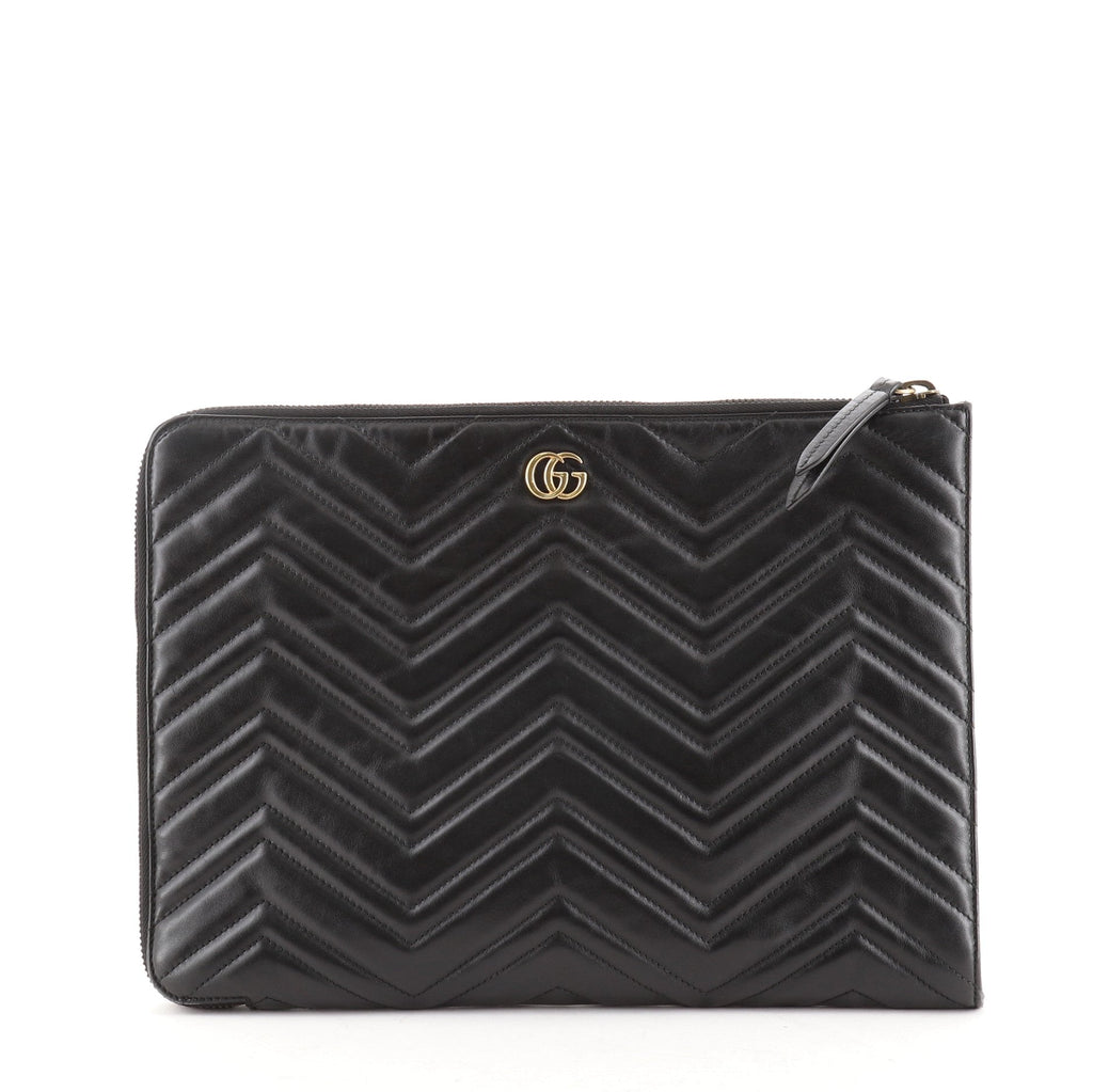 GG Marmont Portfolio Clutch Matelasse Leather