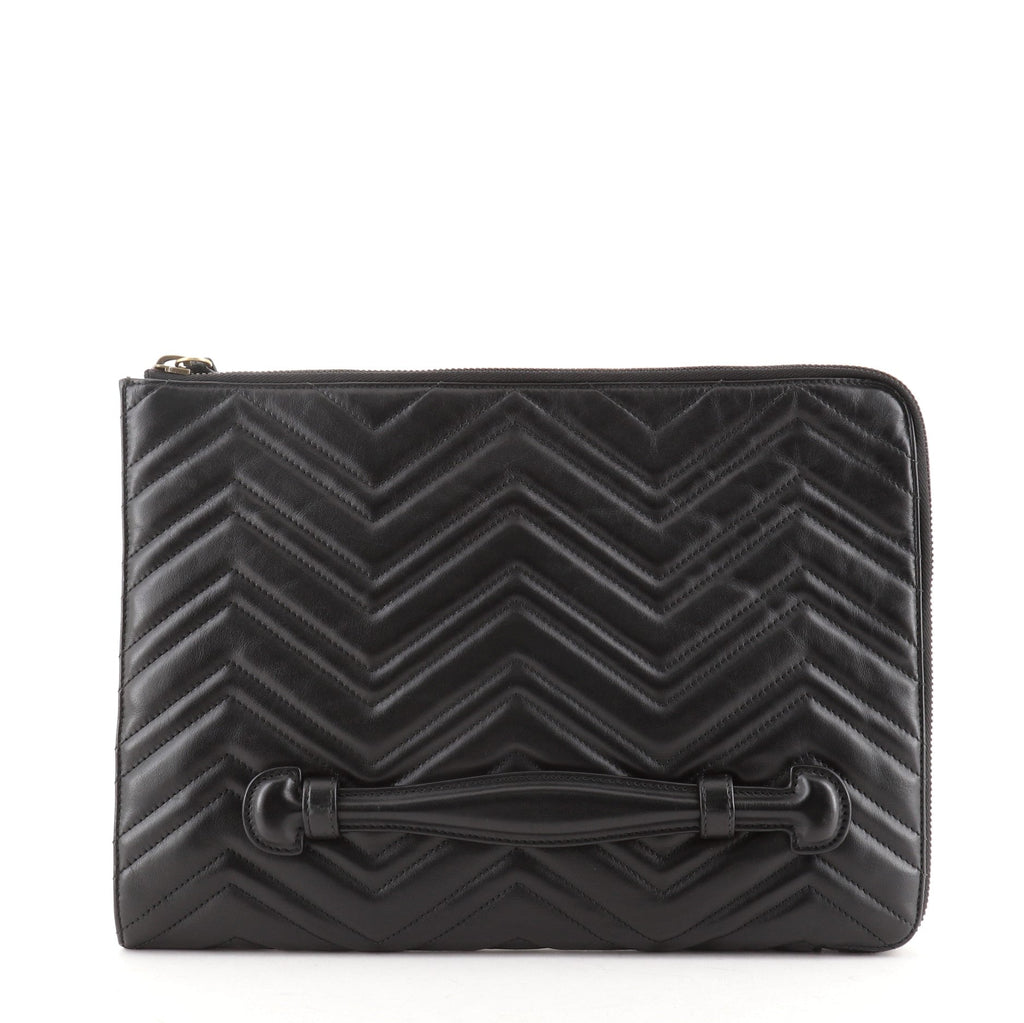 GG Marmont Portfolio Clutch Matelasse Leather