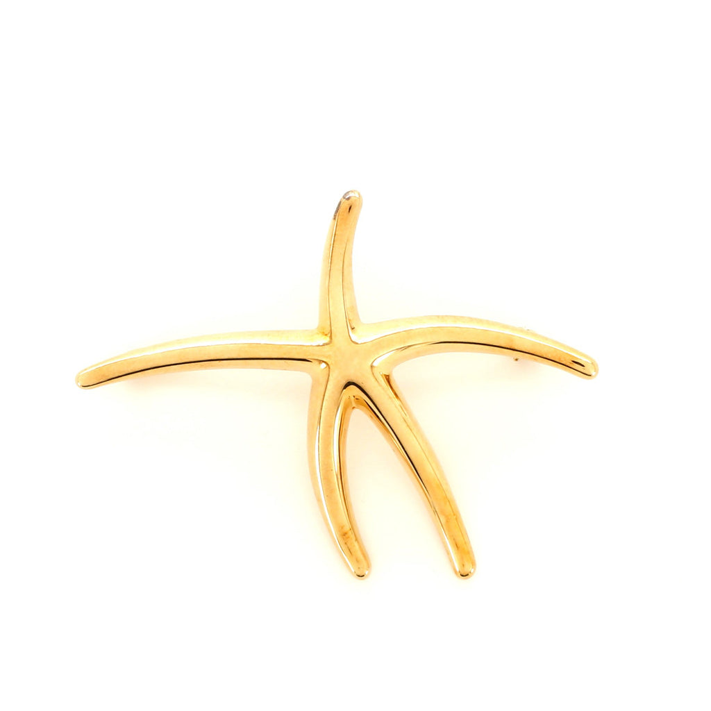 Elsa Peretti Starfish Brooch 18K Yellow Gold Large