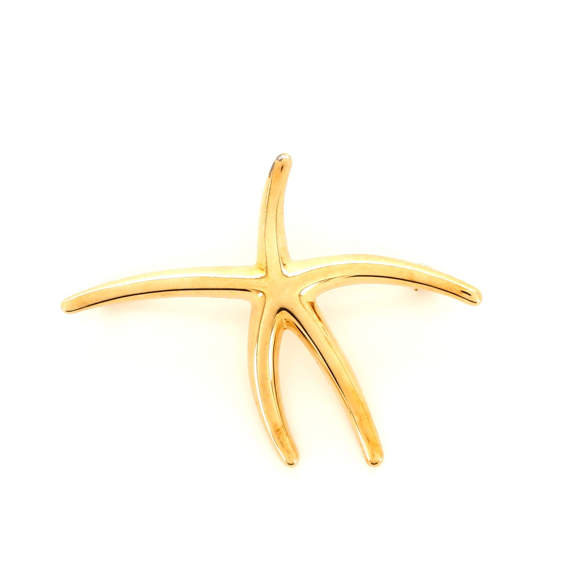 Elsa Peretti Starfish Brooch 18K Yellow Gold Large