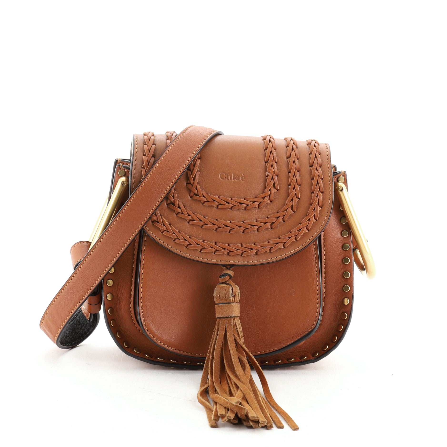 Hudson Handbag Whipstitch Leather Mini