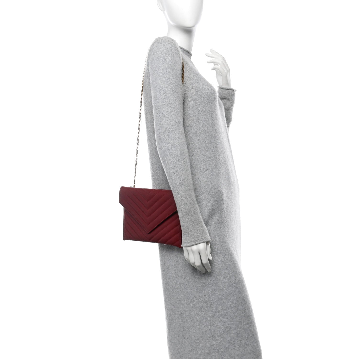 Grain De Poudre Matelasse Tribeca Chain Wallet Amaretto