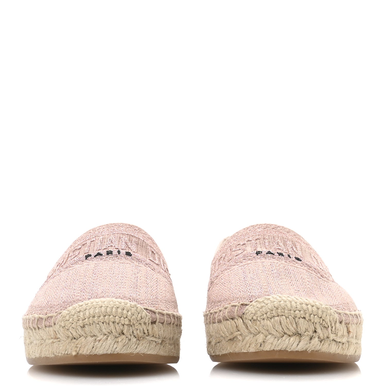 Metallic Cotton Embroidered Granville Espadrille 37 Rose