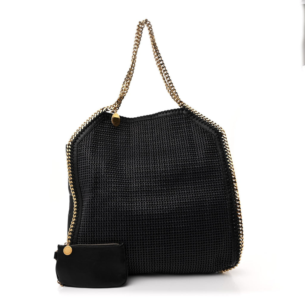 Eco Alter Nappa Woven Big Falabella Tote Black