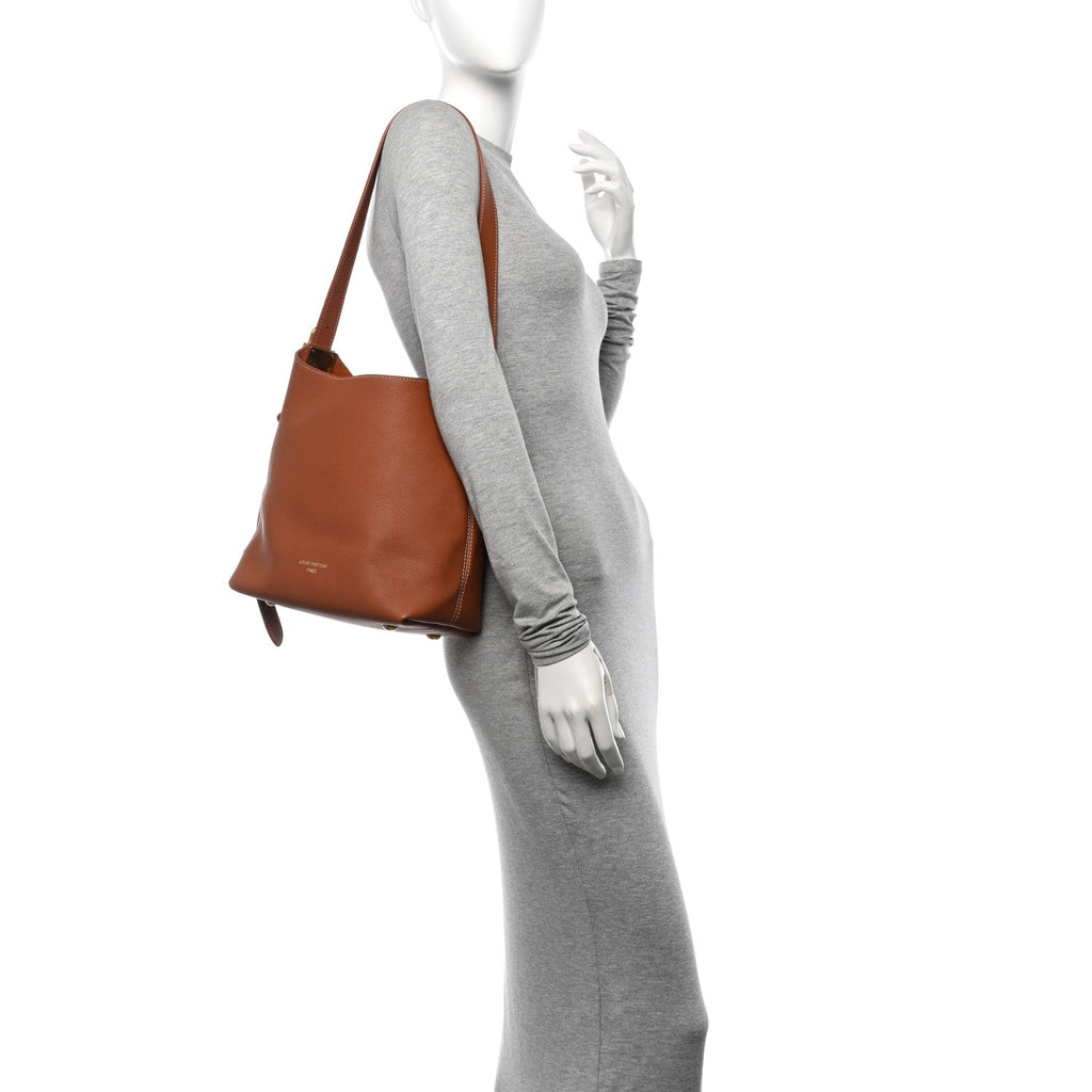 Grained Calfskin Low Key Hobo PM Cognac