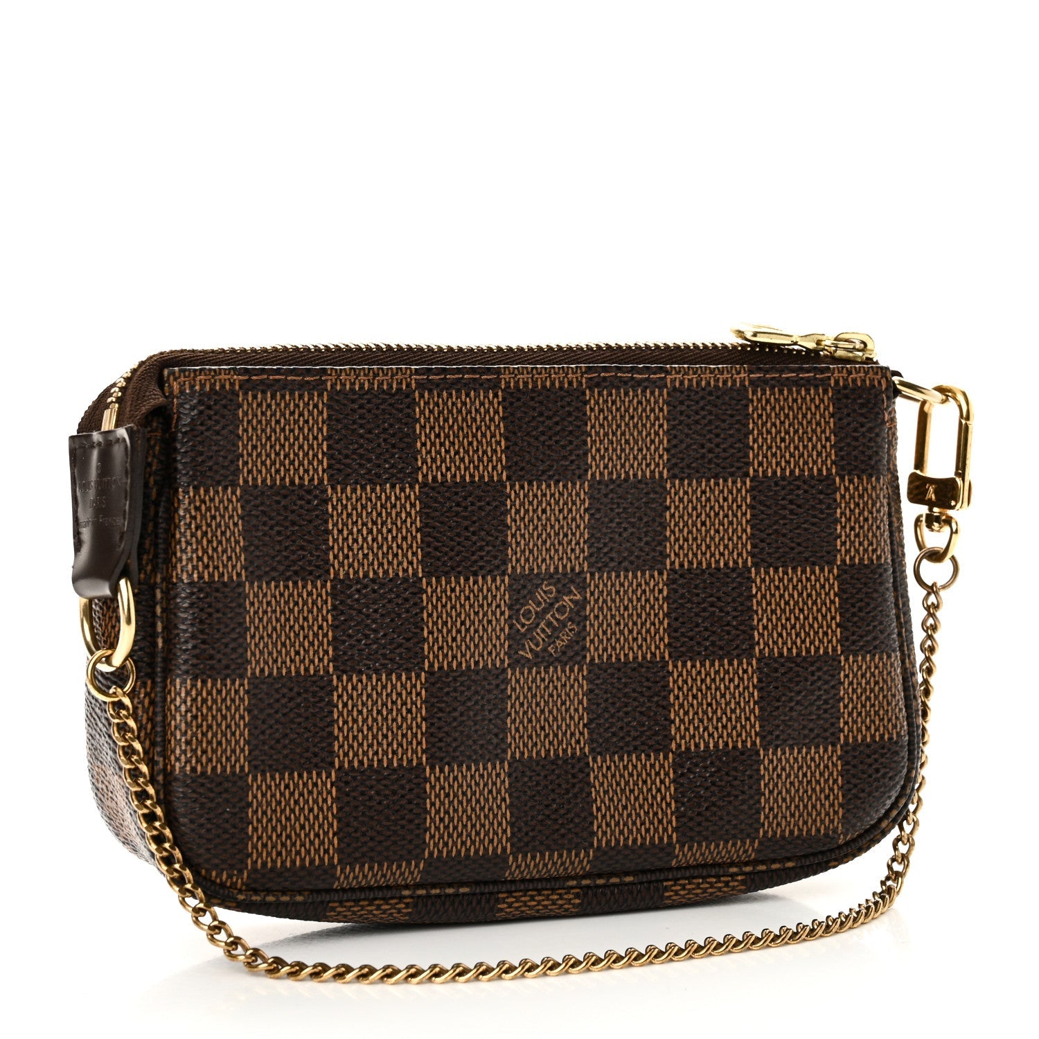Damier Ebene Complice Trunks and Bags Mini Pochette Accessories Red
