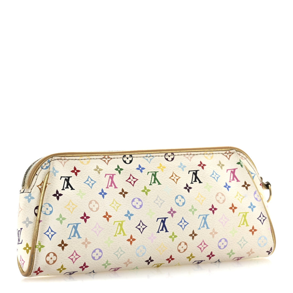 Monogram Multicolor Kate Clutch White