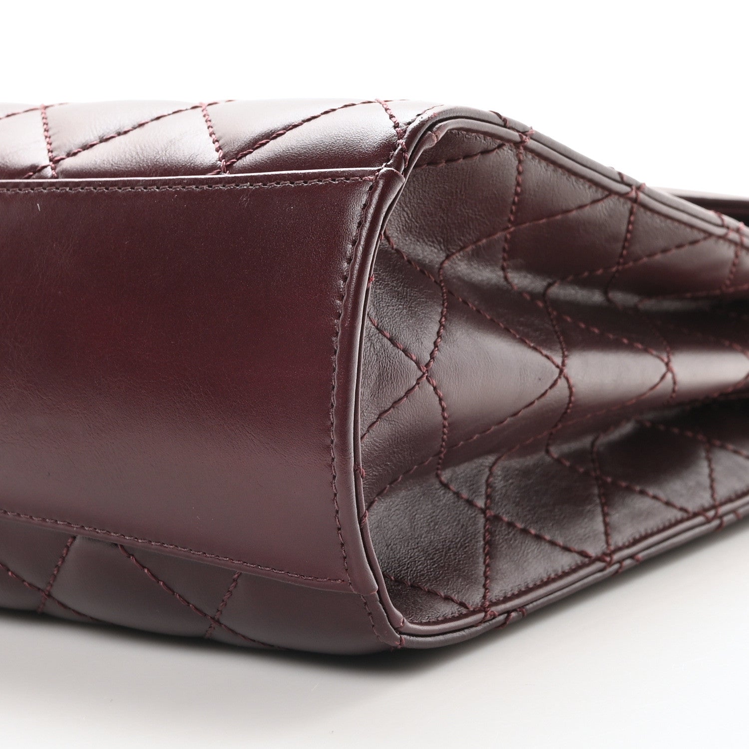 Calfskin Quilted Large Mad About Quilting Flap Burgundy