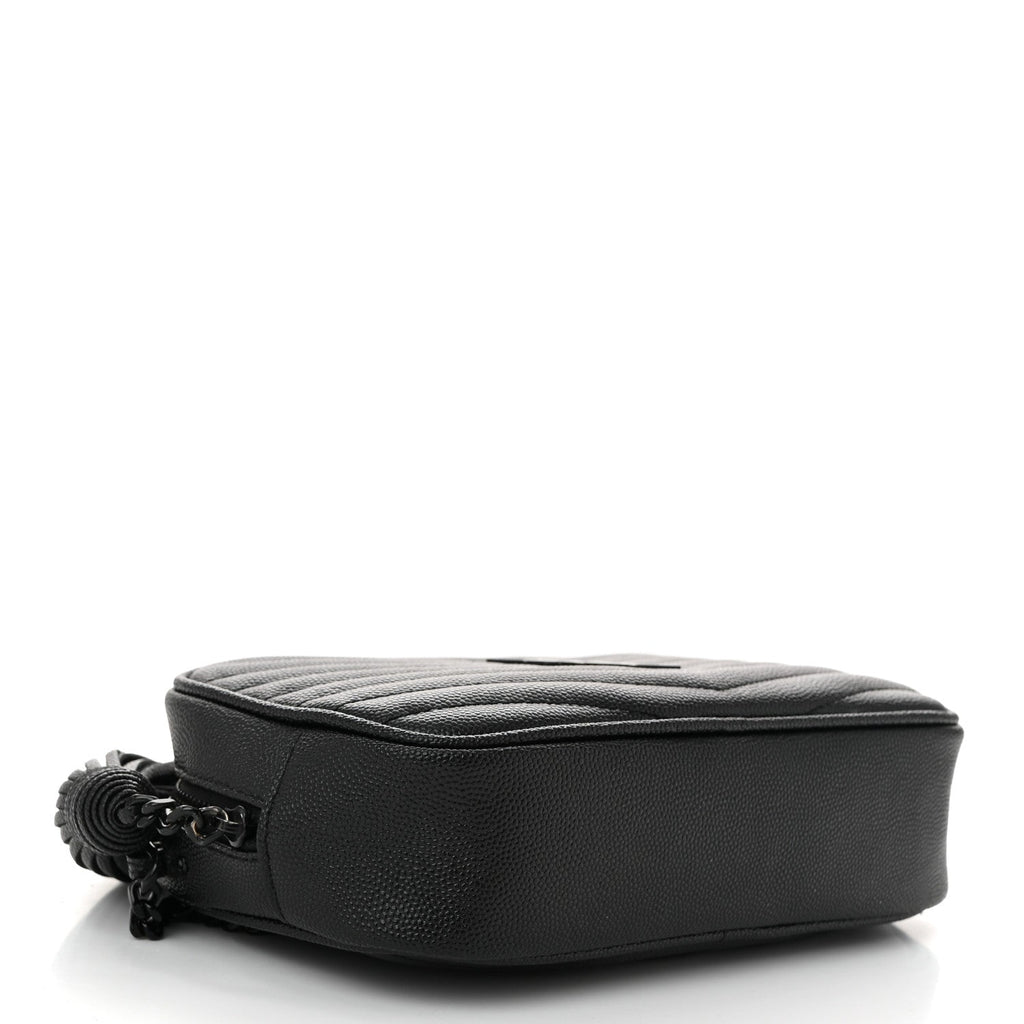 Grain De Poudre Matelasse Monochrome Monogram Mini Lou Camera Bag Black