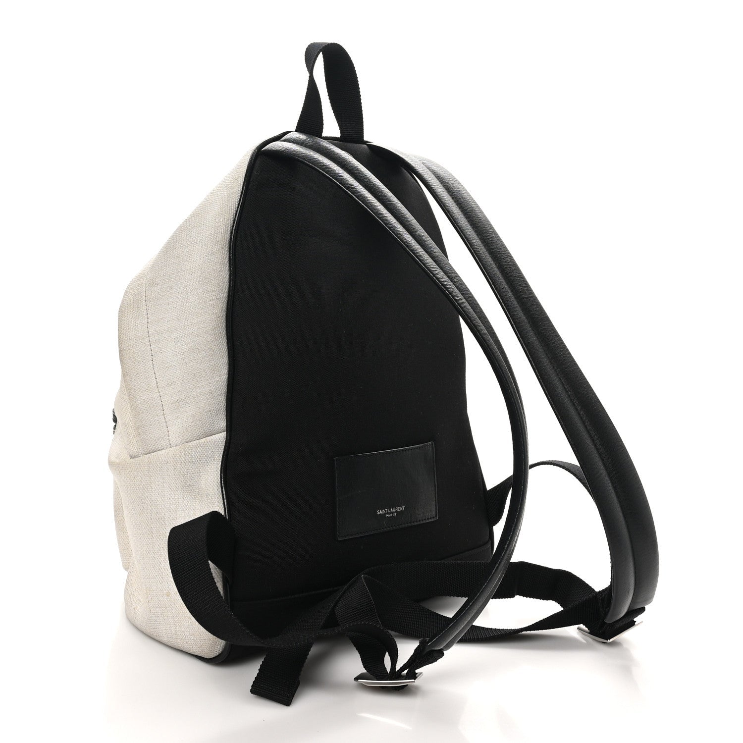 Canvas Rive Gauche Mini City Backpack White Black
