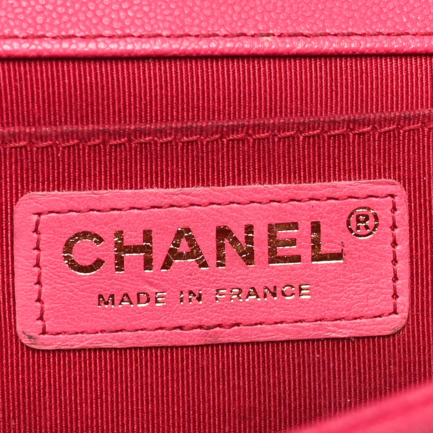 Caviar Quilted Medium Boy Flap Dark Pink