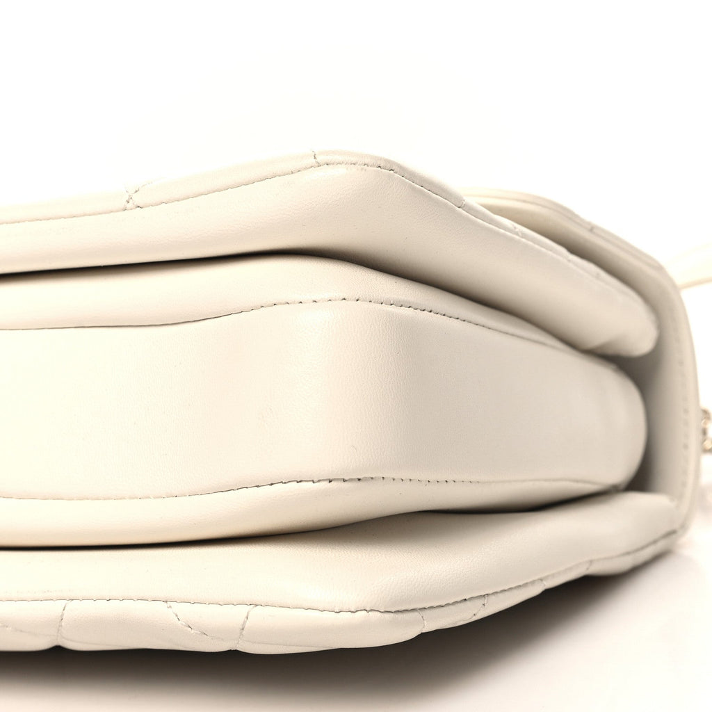 Lambskin Quilted Small Trendy CC Dual Handle Flap Bag White