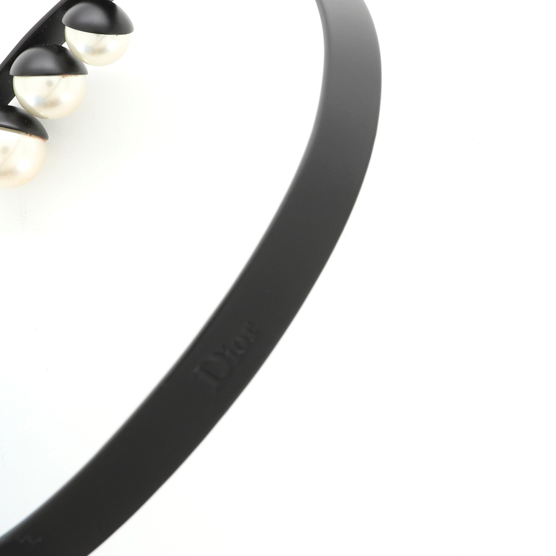 Collar Necklace Metal with Faux Pearls