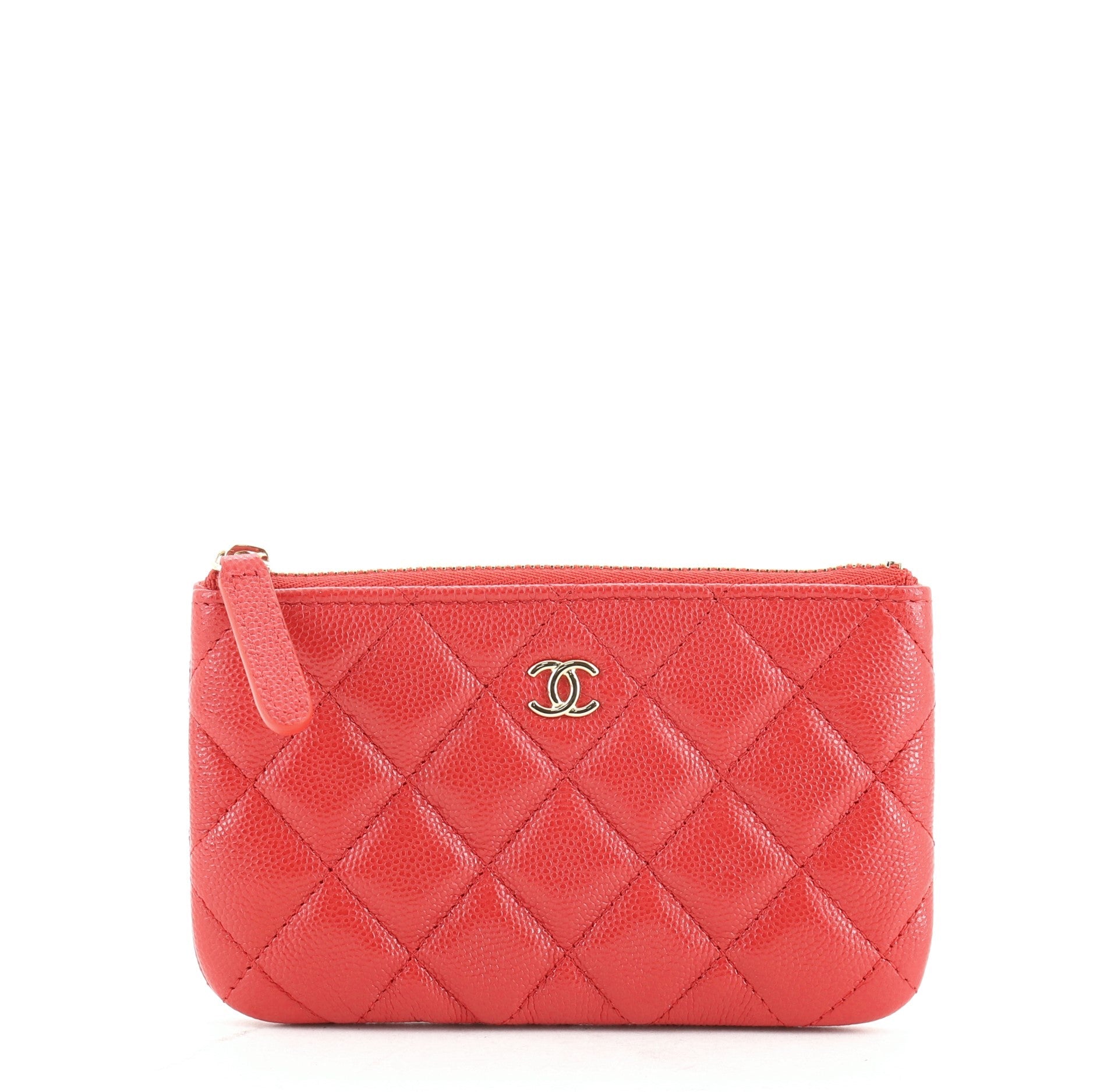 Classic O Case Pouch Quilted Caviar Mini