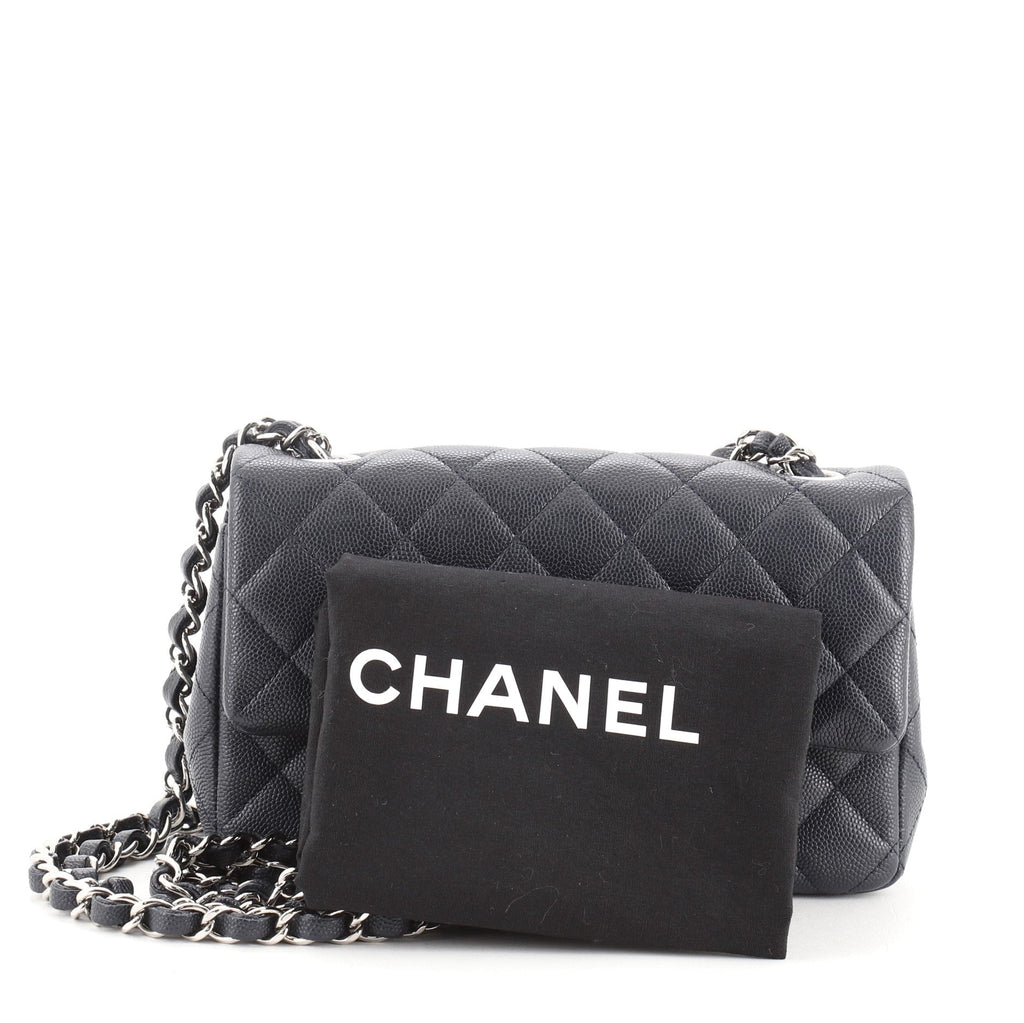 Classic Single Flap Bag Quilted Caviar Mini