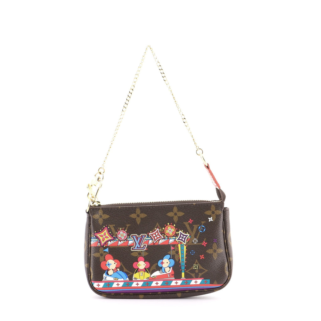 Pochette Accessoires Limited Edition Vivienne Xmas Monogram Canvas Mini